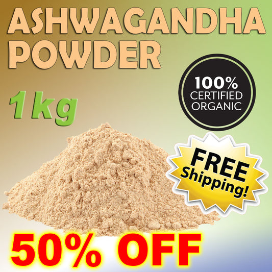 Organic Ashwagandha Root Powder 100g-1kg FREE SHIPPING! Special Price!